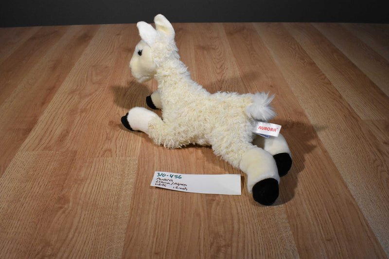 Aurora Flopsies Cream Llama Alpaca 2017 Beanbag Plush