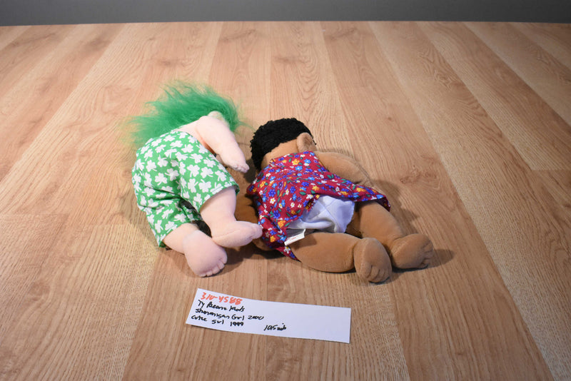 Ty Beanie Kids Cutie 1999 and Shennigan 2000 Beanbag Plush