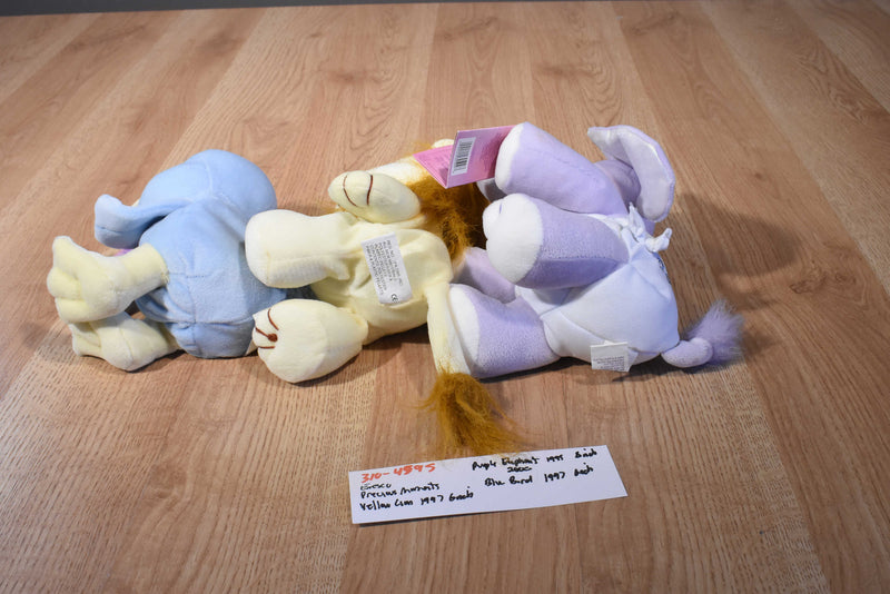 Enesco Precious Moments Tender Tails Blue Bird Elephant Lion Beanbag Plush