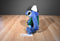 Disney Holiday Stitch Plush Wearing a Green Knit Sweater/Bomber Hat