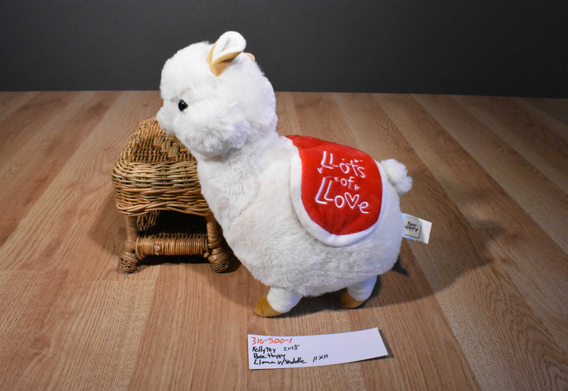Kelly Toy Beige Llama Alpaca 2018 Plush With a Red Saddle