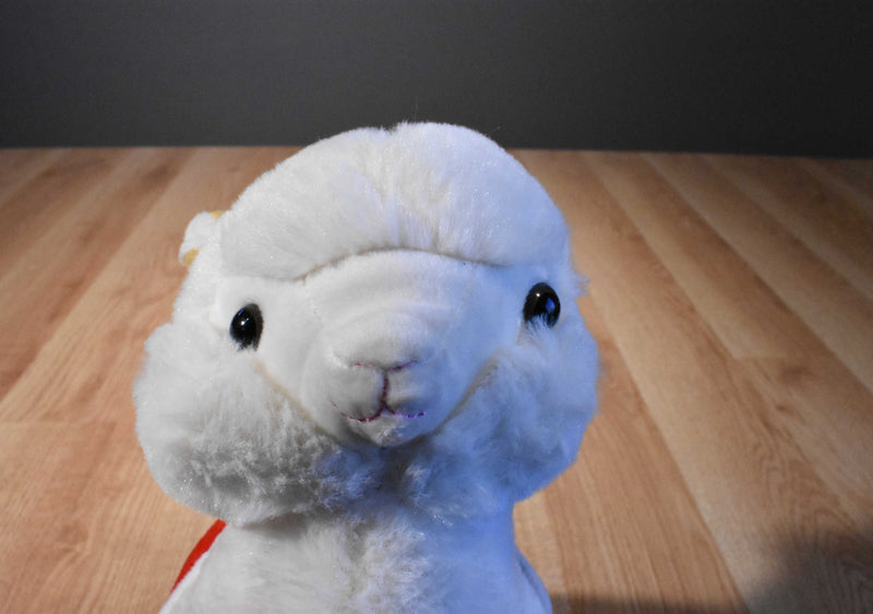 Kelly Toy Beige Llama Alpaca 2018 Plush With a Red Saddle