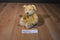Russ Hallmark Flowers Beige Teddy Bear Beanbag Plush