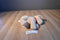 Melissa and Doug Sunny the Yellow Lab Puppy Dog Beanbag Plush With Red Bow