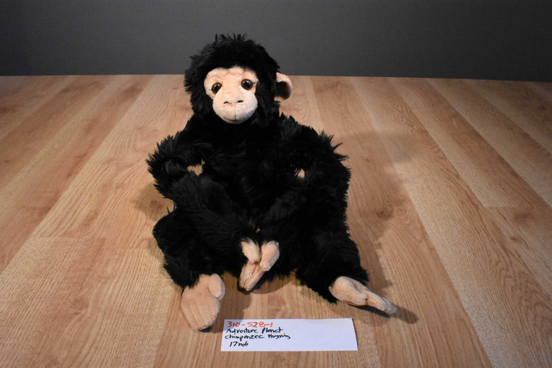 Adventure Planet Hugging Black and Beige Chimpanzee Plush