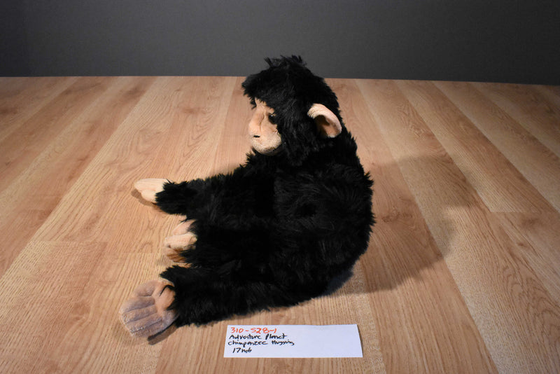 Adventure Planet Hugging Black and Beige Chimpanzee Plush