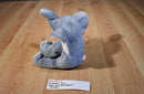 Ty Pluffies Winks Grey and Pink Elephant 2002 Beanbag Plush