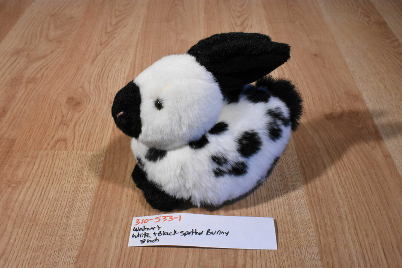 Walmart White and Black Spotted Bunny Rabbit Beanbag Plush