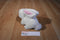 Gund White and Pink Bunny Rabbit Plush With a Blue Bow