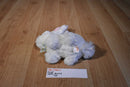 Gund White and Pink Bunny Rabbit Plush With a Blue Bow