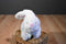 Gund White and Pink Bunny Rabbit Plush With a Blue Bow