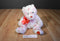 Ty Punkies Bitty Kiss White Bear With X's and O's 2005 Beanbag Plush