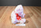 Ty Punkies Bitty Kiss White Bear With X's and O's 2005 Beanbag Plush