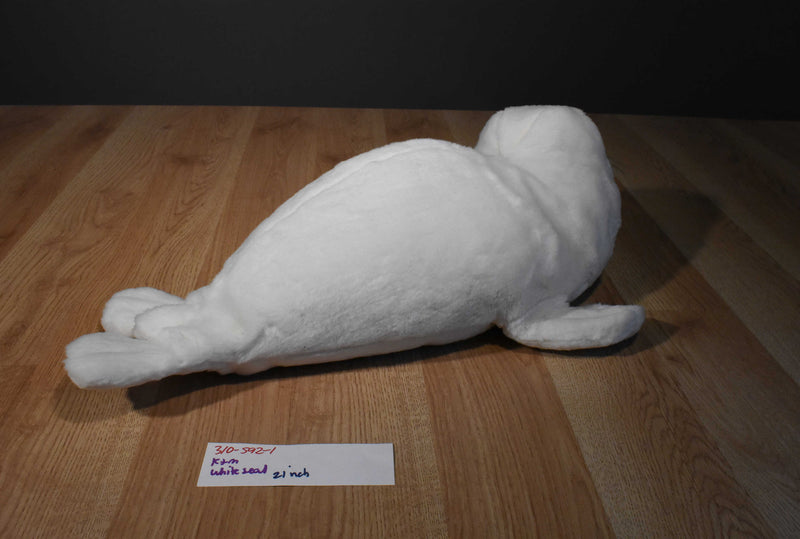 K&M INT. White Harp Seal Pup 2007 Beanbag Plush