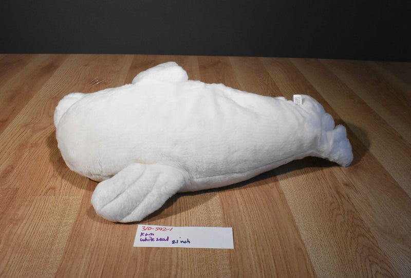 K&M INT. White Harp Seal Pup 2007 Beanbag Plush
