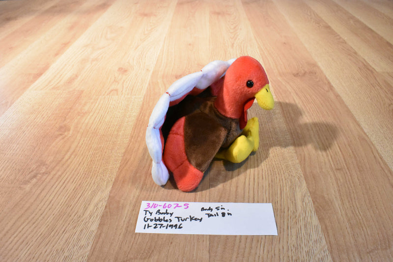 Ty Beanie Babies Gobbles Turkey 1996 Beanbag Plush