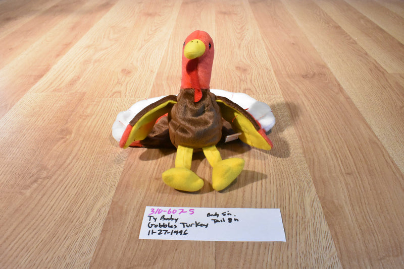 Ty Beanie Babies Gobbles Turkey 1996 Beanbag Plush