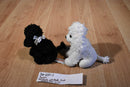 Aurora Black and White Poodles Leopard Carrier Bag Plush