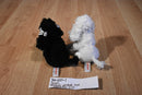 Aurora Black and White Poodles Leopard Carrier Bag Plush