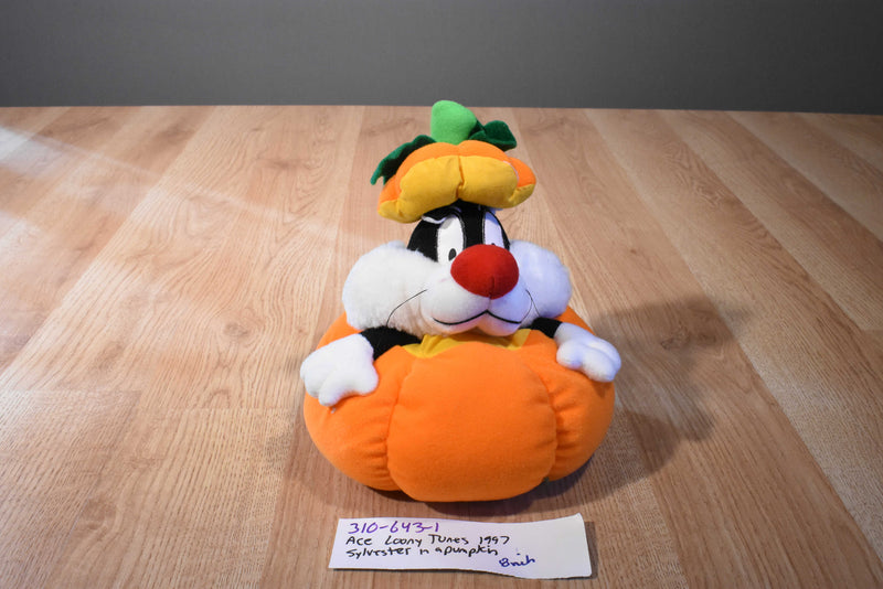 ACE Looney Tunes Sylvester in a Pumpkin 1997 Plush