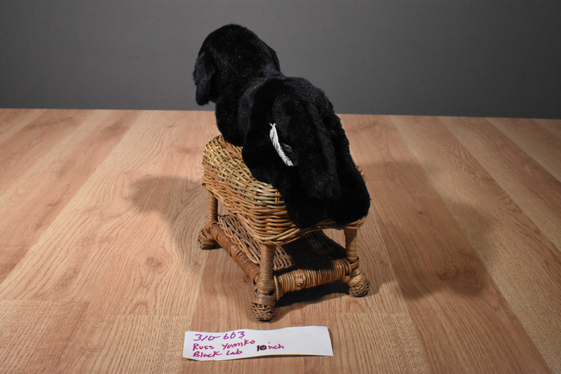 Russ Yomiko Black Lab Beanbag Plush