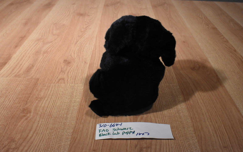 FAO Schwarz Black lab Puppy Dog Beanbag Plush