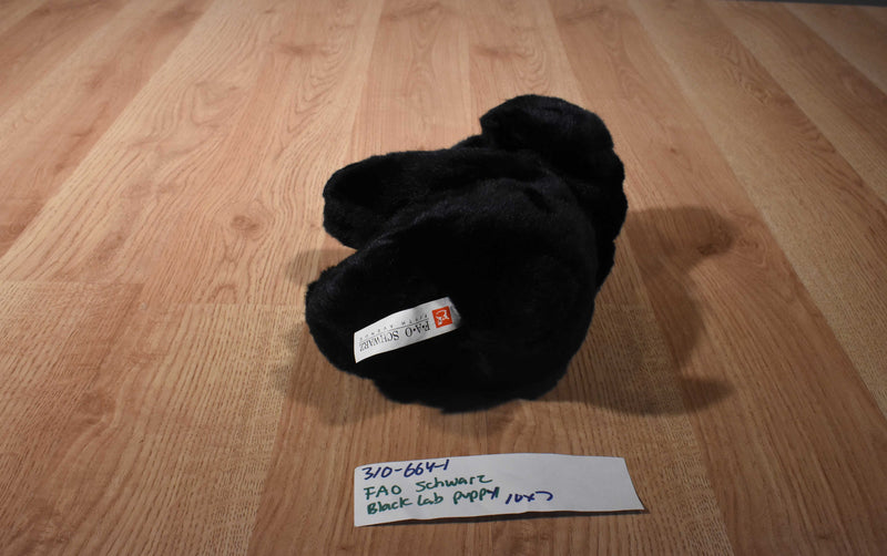 FAO Schwarz Black lab Puppy Dog Beanbag Plush