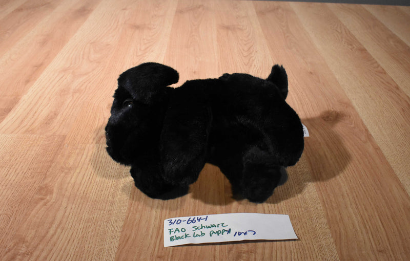 FAO Schwarz Black lab Puppy Dog Beanbag Plush