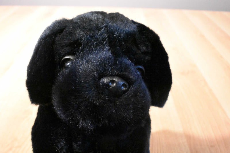 FAO Schwarz Black lab Puppy Dog Beanbag Plush