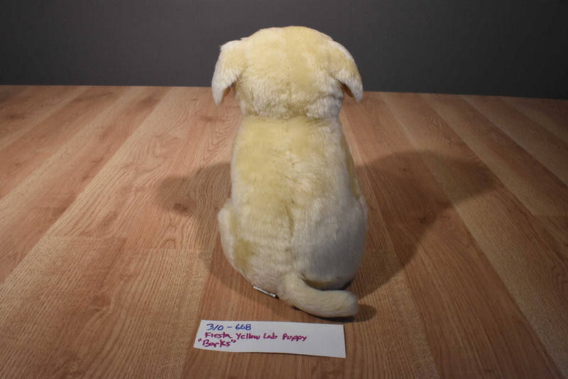 Fiesta Barking Yellow Lab Puppy Dog Plush