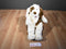 Build a Bear Playful Pup And Lil Furry Friend White/ Brown Shaggy Dog Beanbag Plush