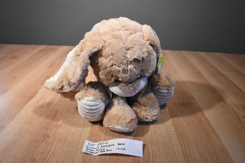 Animal Adventure Tan and Beige Bunny Rabbit with Egg Bow 2018 Plush