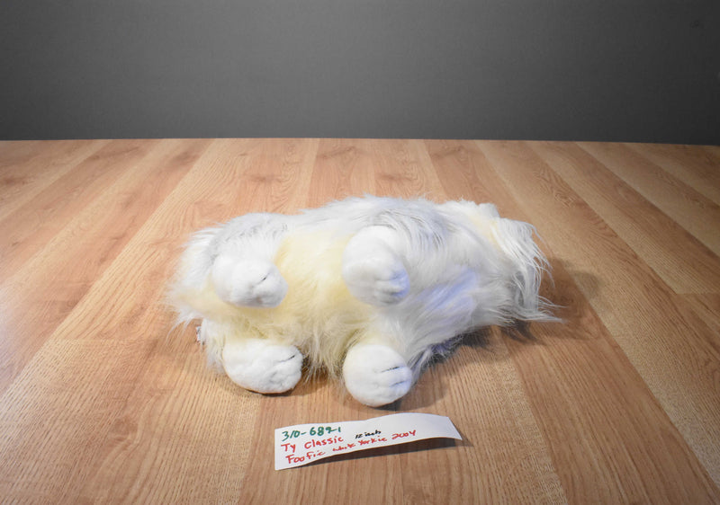 Ty Classic Foofie the White and Grey Lhasa Apso 2004 Beanbag Plush