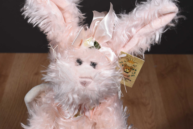 Bearington Angelica Pink Bunny Rabbit Beanbag Plush