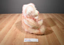 Russ Taffie Pink and White Bear Beanbag Plush