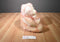 Russ Taffie Pink and White Bear Beanbag Plush