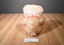 Russ Taffie Pink and White Bear Beanbag Plush