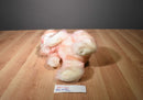 Russ Taffie Pink and White Bear Beanbag Plush