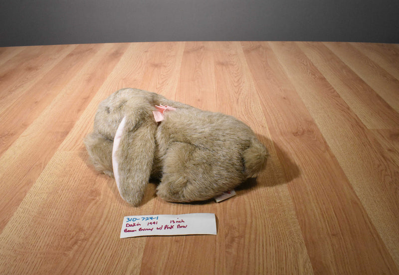 Dakin Brown Bunny Rabbit Puppet 1991 Plush