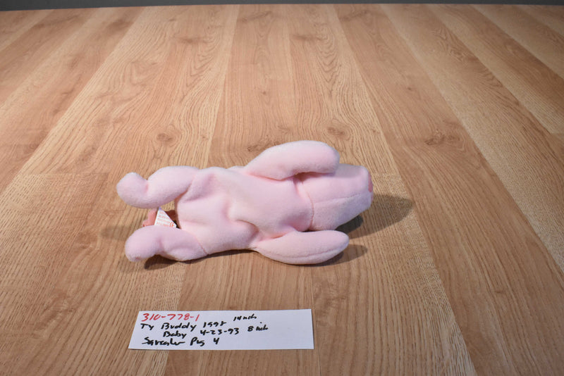 Ty Buddies 1998 and Babies 1993 Pink Pig Squealer Beanbag Plush