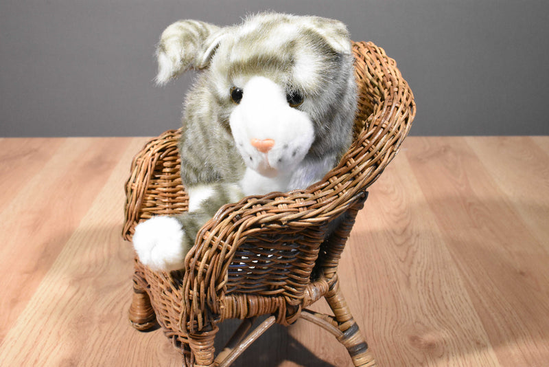 Douglas Zipper Grey Tabby Cat Plush