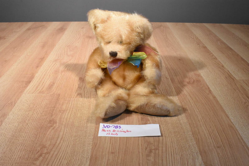 Russ Pennington Gold Honey Colored Teddy Bear Beanbag Plush