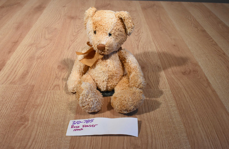 Russ Fraser Gold and Tan Teddy Bear Beanbag Plush