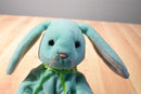 Ty Beanie Buddy 1998 and Baby 1996 Hippity Green Bunny Rabbit Beanbag Plushes