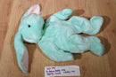 Ty Beanie Buddy 1998 and Baby 1996 Hippity Green Bunny Rabbit Beanbag Plushes