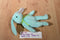 Ty Beanie Buddy 1998 and Baby 1996 Hippity Green Bunny Rabbit Beanbag Plushes