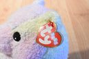 Ty Baby Ty Pastel Tie Dye Rainbow Bearbaby 1999 Rattle Plush
