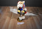 Fiesta tan and White Cat With Christmas Lights Beanbag Plush