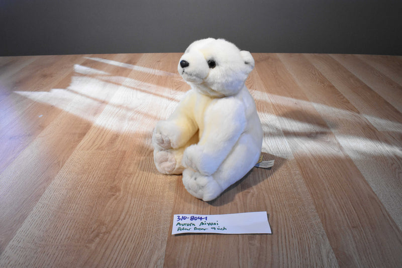 Aurora Miyoni Cream Colored Polar Beanbag Plush