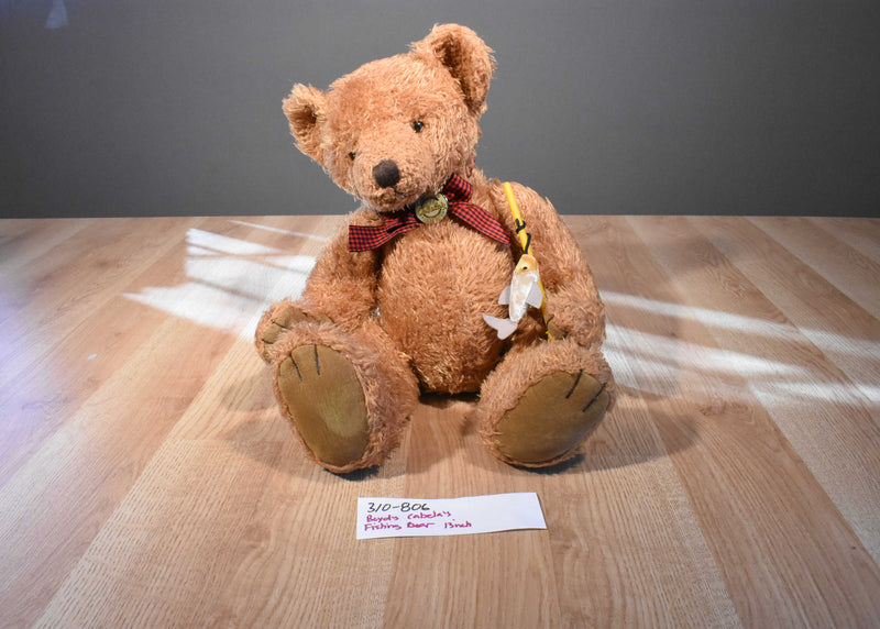Russ Cabela's First Edition Fishing Bear Beanbag Plush